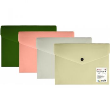 тека Optima O35262 конверт на кнопці, пласт. А5, непрозорий, фактура 