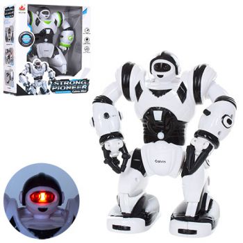 робот 21см., муз., світло, ходить, рухливі деталі, на батар. в кор. 20х24х11см.  27106  (24)