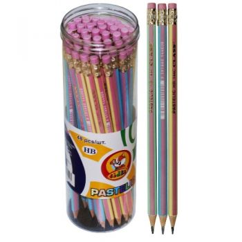 олівець чорнографітний Class Pastelic трикутний з гумкою в тубі  144С  (48/288/1728)