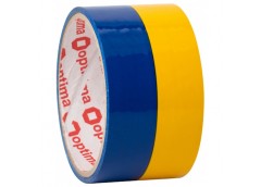 стрічка клейка Optima 48мм./20м. жовто-блакитна  О45360  (6/72)