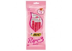 станок для гоління BIC Pure 3 Lady (рожевий) набір 4шт., ціна за набір  (20)