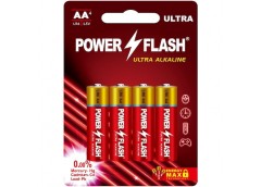 батарейка Power Flash Ultra Alkaline LR 6  1x4 на бліст.  (48/960)