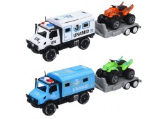 трейлер інерц. з причепом 35см., квадроцикл, в кул. 17х43х8см.  1893-61  (60)