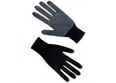 рукавиці Seven синтетичні чорні з ПВХ крапкою  69770  (10/200)