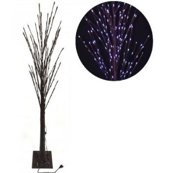 дерево 150см., 225 LED, коричневий стовбур, білий колір  1891-03