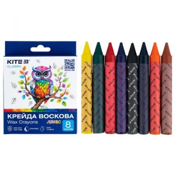 крейда воскова Kite Classic Jumbo 8кол.  К-076  (12/144)