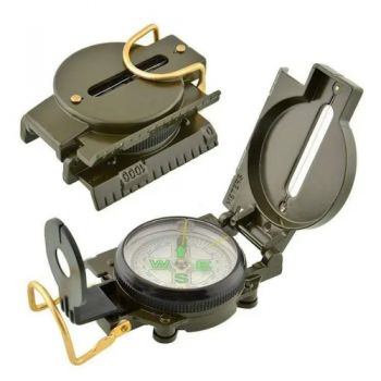 компас туристичний з лінійкою та лінзою, удароміцний корпус  DC-45-2В
