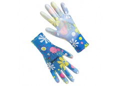 рукавиці Seven синтетичні жіночі з поліуретановим покриттям, кольоровий принт  6...