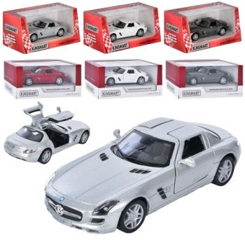 машина Kinsmart мет. інерц. Mersedes-benz SLS 1:36, 12,5см. в кор. 16х7,5х8см.  KT 5349 W  (24)