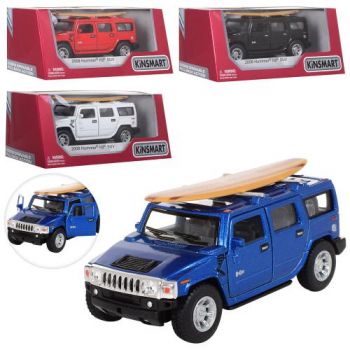 джип Kinsmart Hummer H2 SUV мет. інерц. 1:40, гум.кол., відч.дв. в кор. 16х7х7,5см. KT 5337 WS1 (24)