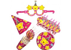 набір святковий Pelican Happy Birthday Веселі зірочки 36 предм.  871316  (1/50)