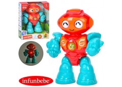 робот 17,5см., муз., звук, світло, тріскачка, рух. очі, на бат. в кор. 18х24х8см...