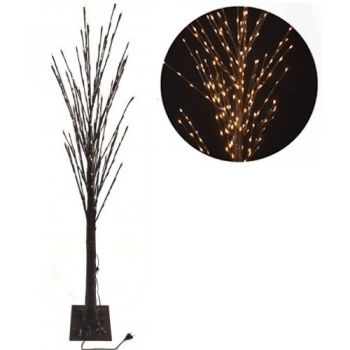 дерево 150см., 225 LED, коричневий стовбур, теплий білий колір  1891-07