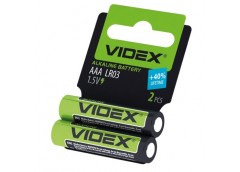батарейка Videx Alkaline LR 03  1x2 бліст.  (60/720)