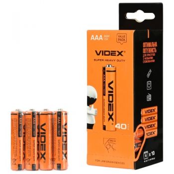 батарейка Videx R 03  1x4 в кор. NEW box  (40/1440)