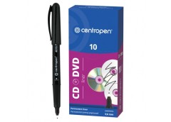 маркер Centropen 4616 для CD/DVD чорний  0,6мм. трикутний корпус  (10/200)