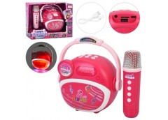 колонка 14х18х16см., світло, мікрофон, Bluetooth, TF-слот, USB-зар. в кор. 24х18...