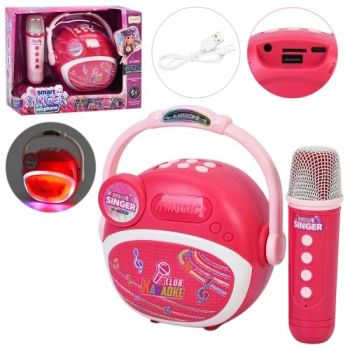 колонка 14х18х16см., світло, мікрофон, Bluetooth, TF-слот, USB-зар. в кор. 24х18х10см.  HY842-E (24)