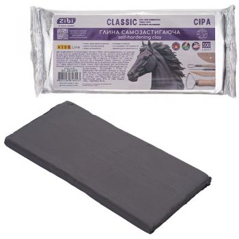 глина самозастигаюча Zibi CLASSIC сіра 500гр.  ZB.6293  (1/12)