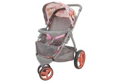 коляска для ляльки прогулянкова 58х39х62см., ручка EVA, кошик, в кор. 55х33,5х12...
