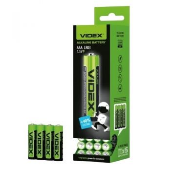 батарейка Videx LR 03  1x4 кор.  (60/720)