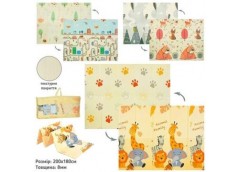 килимок-мат XPE 180х200х0,8см., двосторонній, текстурний, в сумці 99х40х6см.  MR...