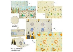 килимок-мат XPE 150х200х0,8см., двосторонній, текстурний, в сумці 77х40х8см.  MR...