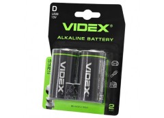 батарейка Videx Alkaline LR20  1x2 на бліст.  (12/96)