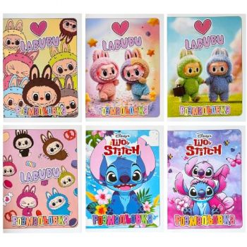 розмальовка Polly А4  4арк. Labubu + Stitch  (60)