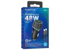автомобільний зарядний пристрій Borofone  Brilliant 48W dual port PD30W+QC3.0  B...