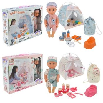 іграшковий набір лялька, намет, аксесуари, в кор.  2542  (9/18)