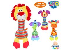 брязкальце 20см. тваринка, звук, пискавка, прорізувач., плюш, в кул. 8х20х5см.  ...