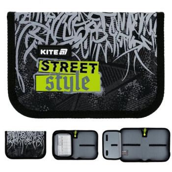 пенал Kite Street Style 20,5х14х4см., 1 відділення, 1 відворот  K25-621-6  (48)