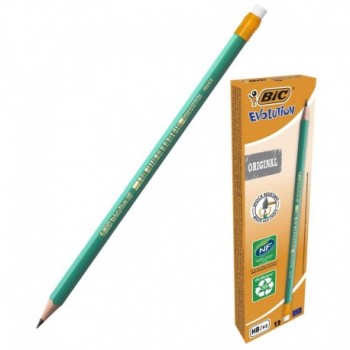 олівець чорнографітний BIC Evolution Original з гумкою НВ  655/8803323  (12/72)