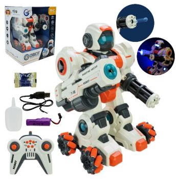 робот стріляє гелевими снарядами, дим, світло, на бат. в кор. 26х22х23см.  288А-4  (6/12)