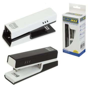 степлер Buromax №24 пластиков. до 20арк., 13х3,9х5,9см.  ВМ.4217  (12/96)