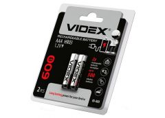 акумулятор Videx HR03  Ni-Mh  600mAh 1x2 бліст.  (20)