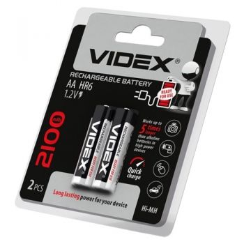 акумулятор Videx HR6  Ni-Mh 2100mAh 1x2 бліст.  (20)