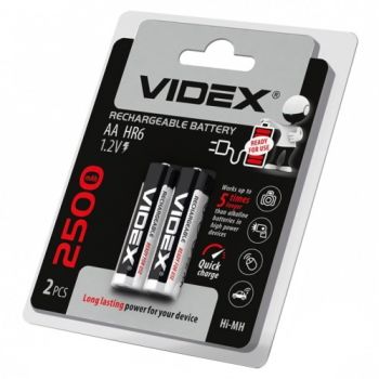 акумулятор Videx HR6  Ni-Mh 2500mAh 1x2 бліст.  (20)