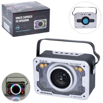 колонка акум, світло, Bluetooth, TFслот, USB-зар, в кор. 18х15,5х11см.  V9-L203  (15)