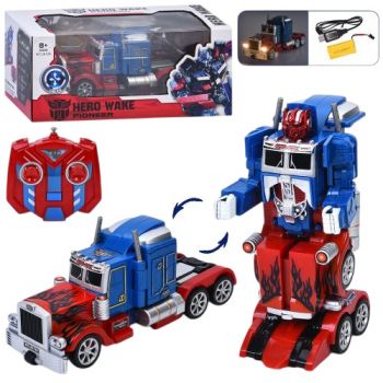 трансформер р/к акум., трейлер 29,5см. +робот, звук, світло, їздить, в кор. 40х18х21см.  28128  (12)