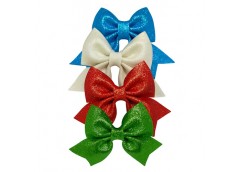 бант новорічний 10см., 6шт. одного кольору в упаковці  (6/480)