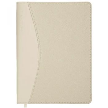 щоденник Buromax AURORA бежевий, датований на 2026 рік  А5, штучна шкіра/поролон  ВМ.21115-28