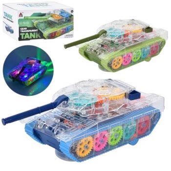 танк 22см., шестерні, їздить, світло, звук, на бат. в кор. 18,5х10х9см.  FS238-3A  (18)