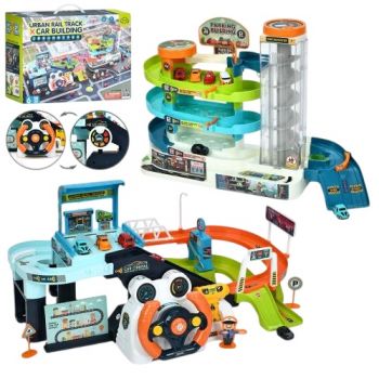 автотренажер 2в1 (гараж), ліфт, муз.,св., рух. дет., машинки 2,5см., в кор. 39х30х18см. T103-55Y (6)