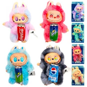іграшка-брелок Labubu 15см. з Coca Cola, Pepsi. Sprite  в пласт. упак.  712538  (240)