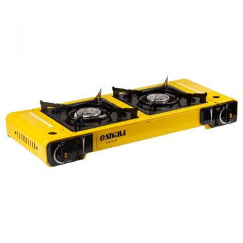 плита газова Сигма двоконфорочна з п'єзопідпалом та адаптером  2903461