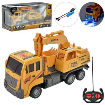 екскаватор р/к 23,5см. акум.., світло, рух. дет., USB-зар., в кор. 30,5х16х11,5см.  26968-1А  (12)