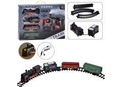 залізниця 78х129см. локомотив, 3 вагони, дим,звук,св.,акум., USB-зар. в кор. 45х...