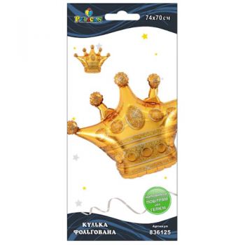кулька фольгована Pelican Корона золота 74см.  836125